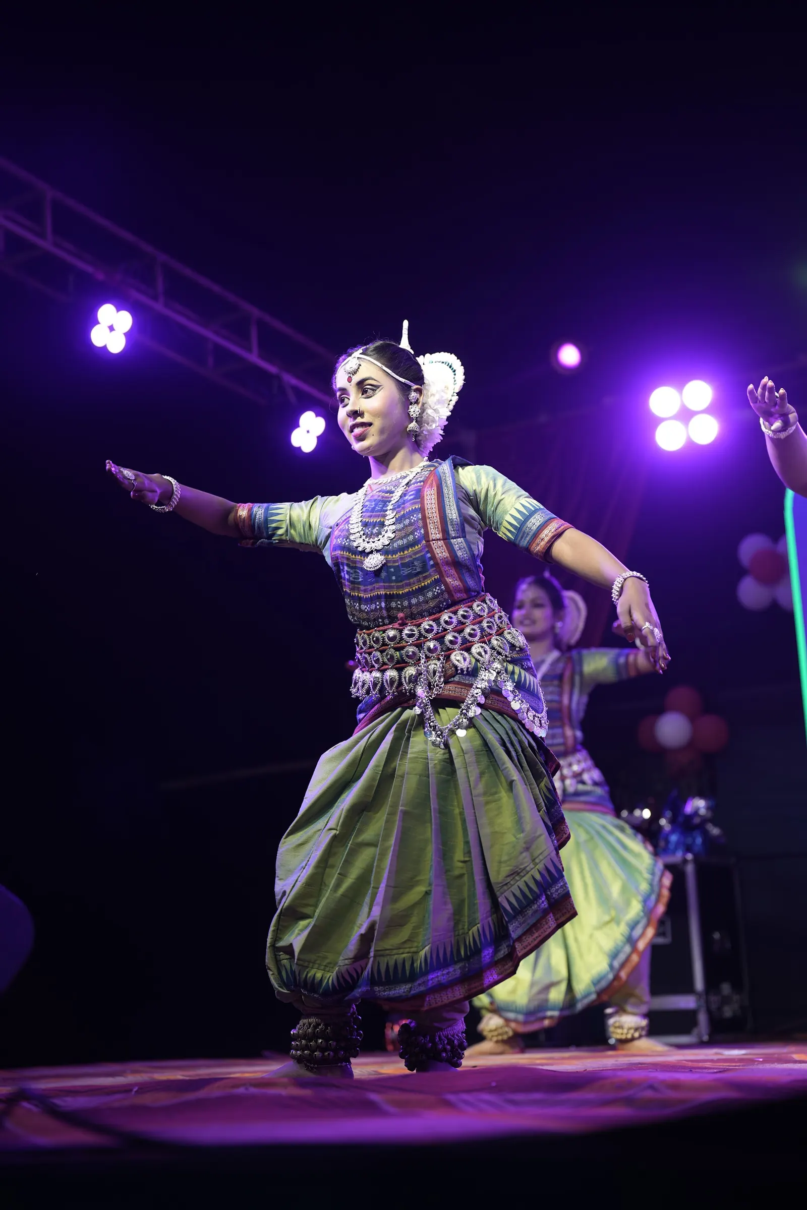 Odissi dancer in an expressive pose at Kala Sangam 1.O 2026