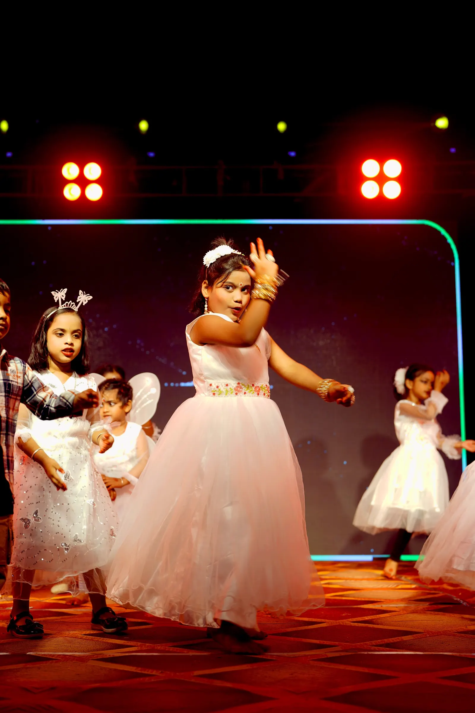 The youngest Avinayana students on stage at Kala Sangam 1.O 2026